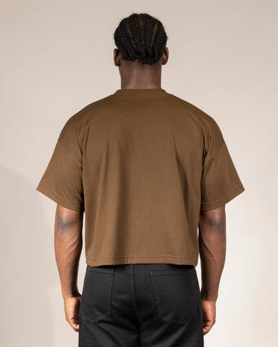 CROPPED FIT BROWN