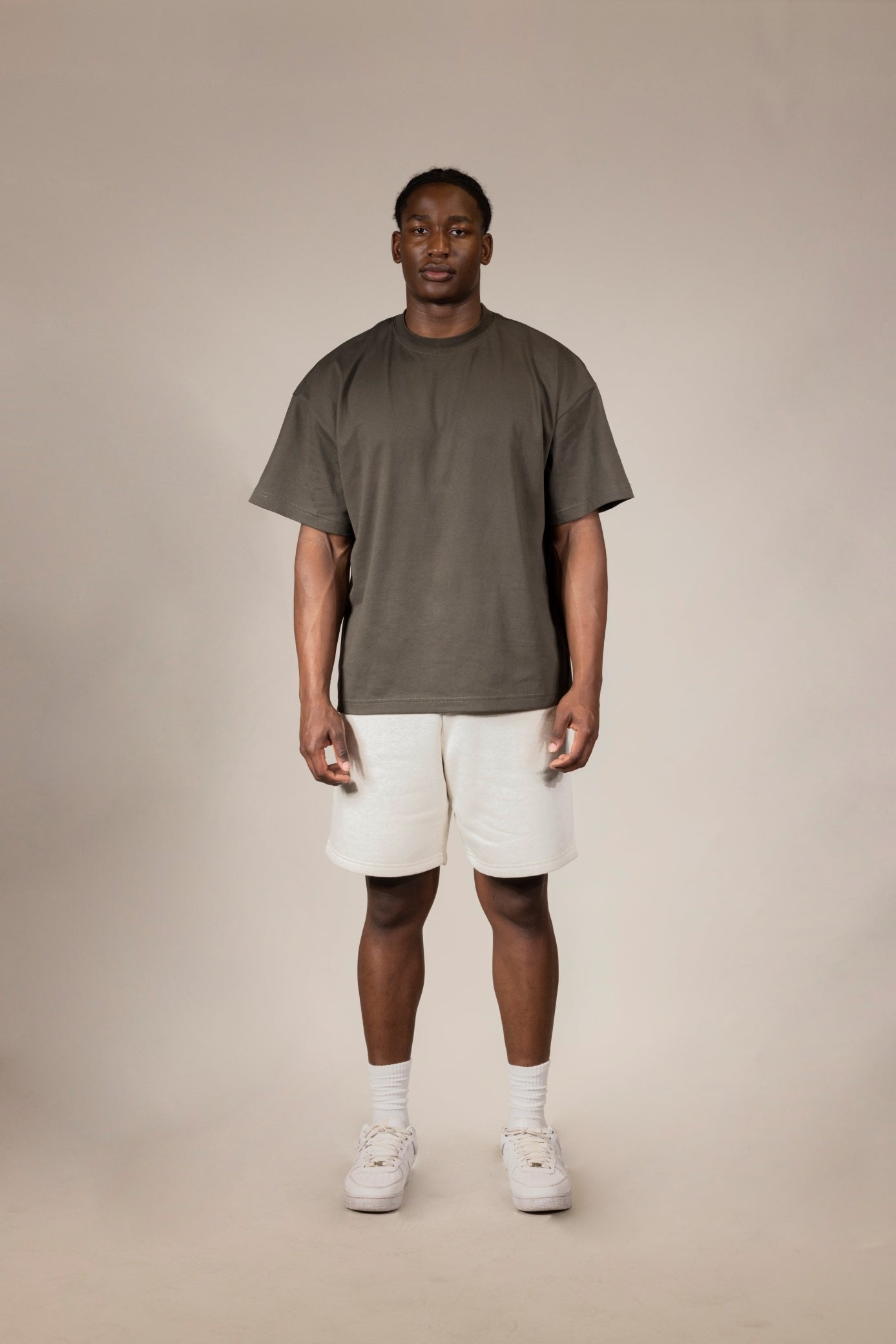 SWEATSHORTS OATMEAL MARLE